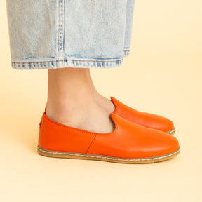 Orange Slip On Shoes - Charix Shoes