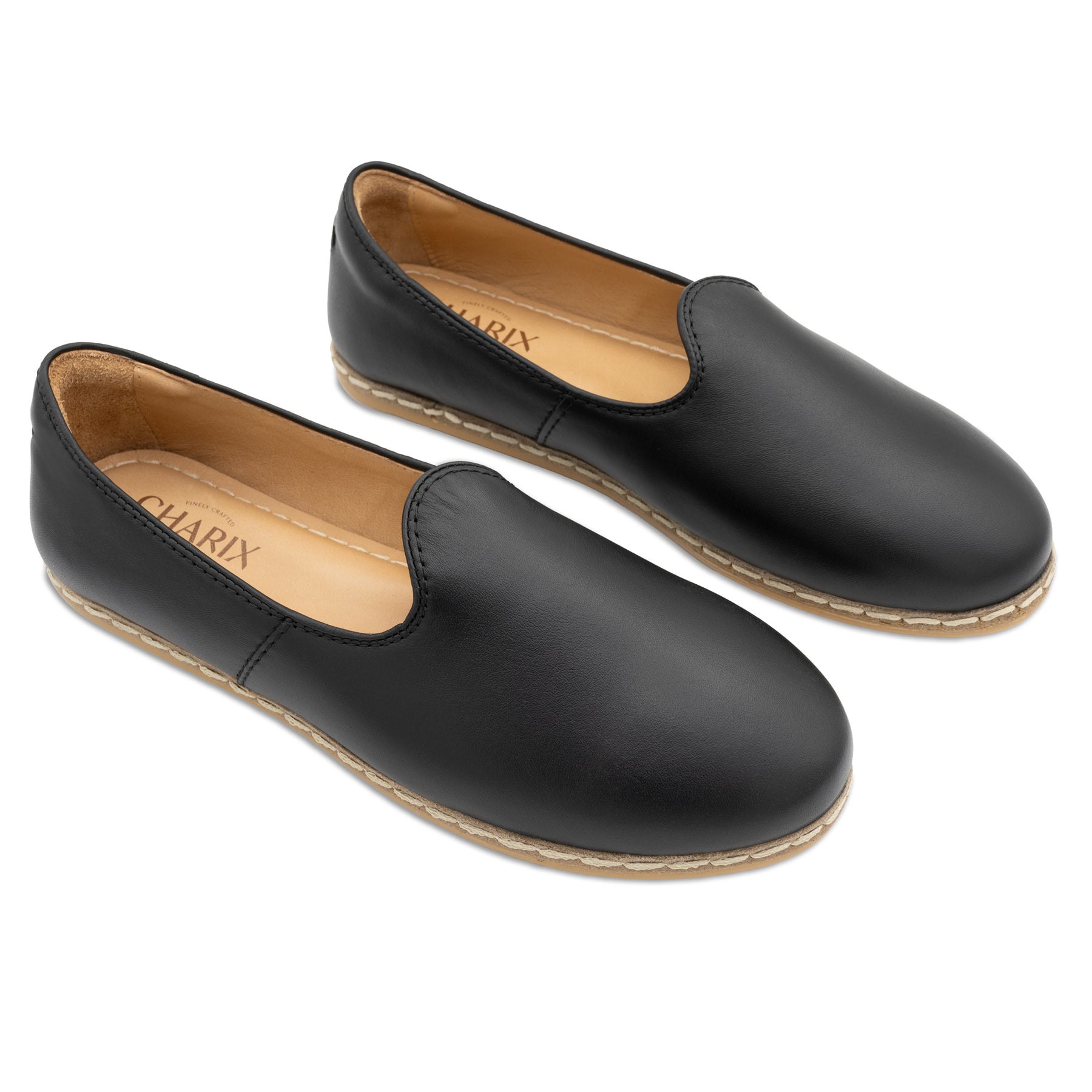 Black Slip Ons for Men - Charix Shoes