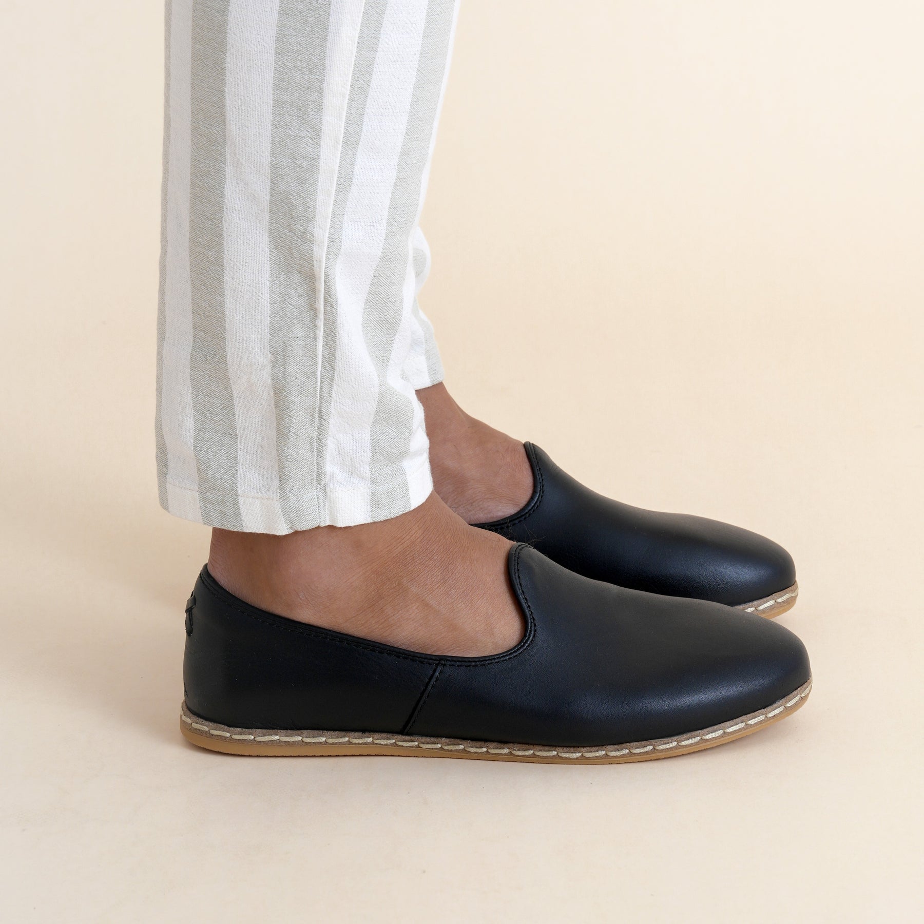Black Slip Ons for Men - Charix Shoes