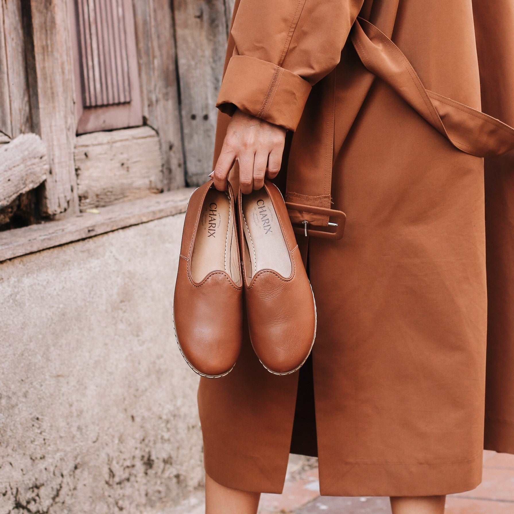 Camel Slip-On - Charix Shoes