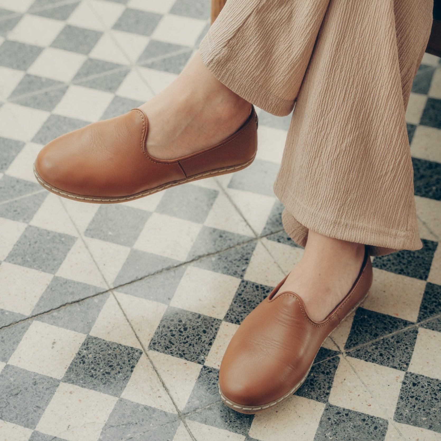 Camel Slip-On - Charix Shoes