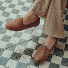 Camel Slip On Shoes - Charix Shoes