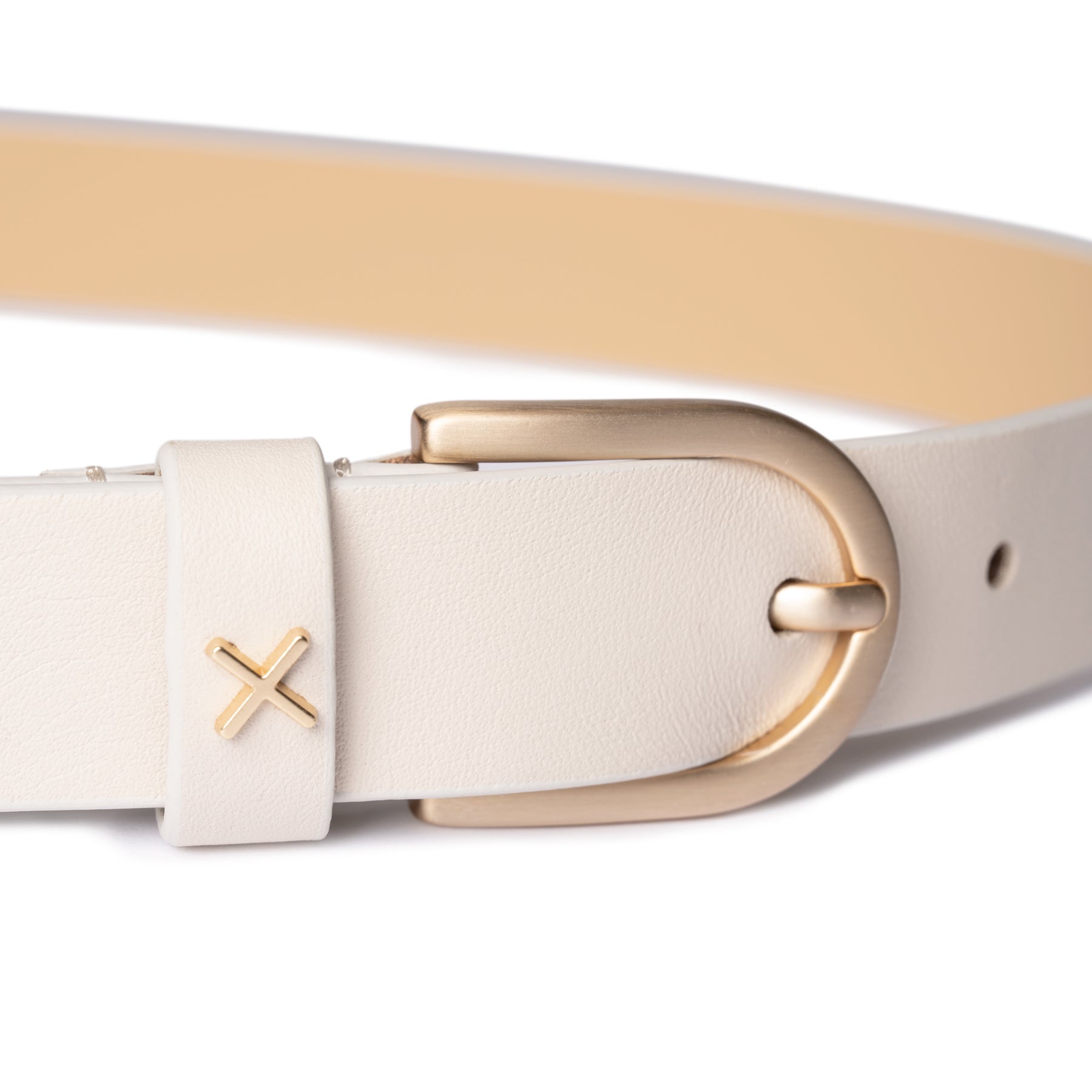 Cream Belt - Charix Shoes