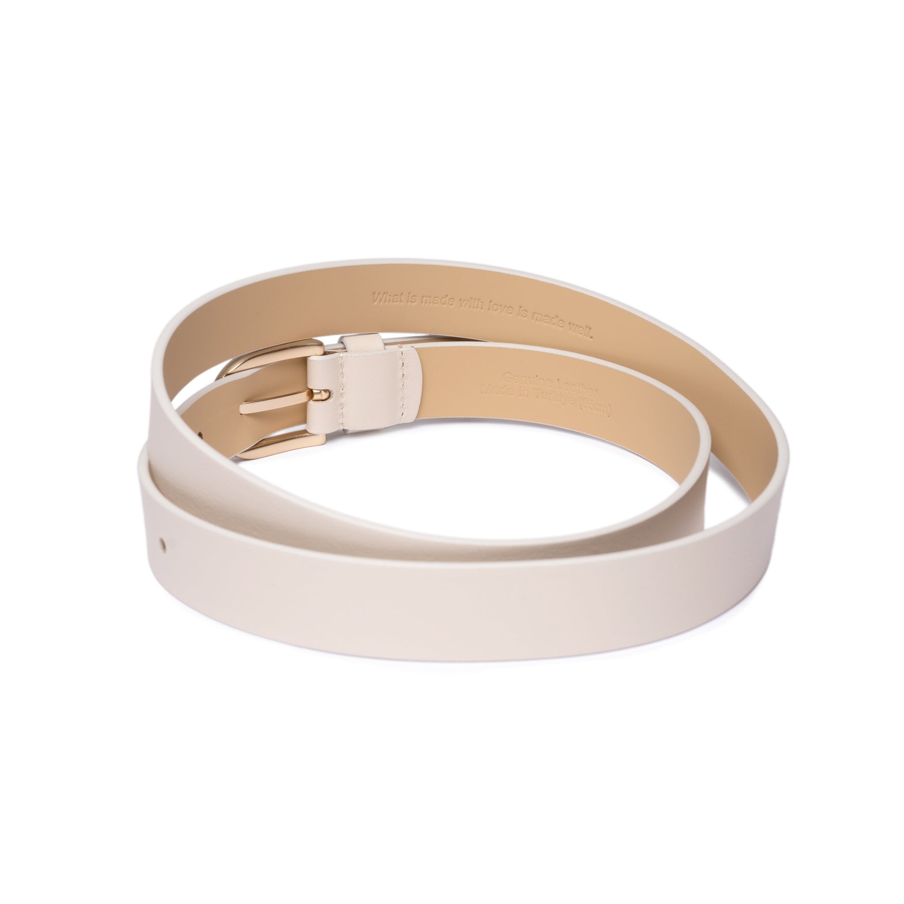 Cream Belt - Charix Shoes