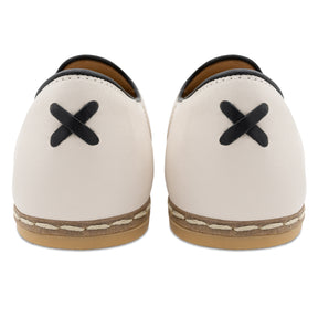 Cream Slip Ons for Men - Charix Shoes