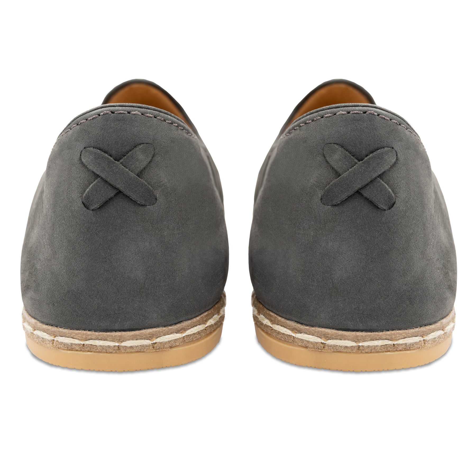 Graphite Suede Slip On Shoes - Charix Shoes