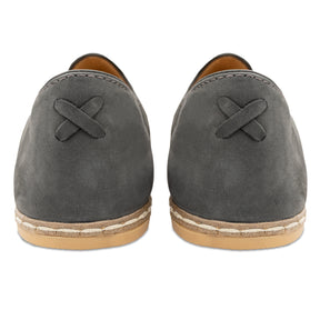 Graphite Suede Slip On Shoes - Charix Shoes