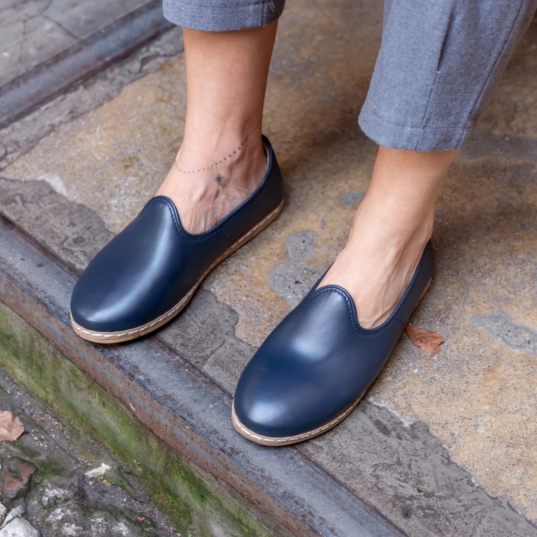 Midnight Blue Slip-On - Charix Shoes