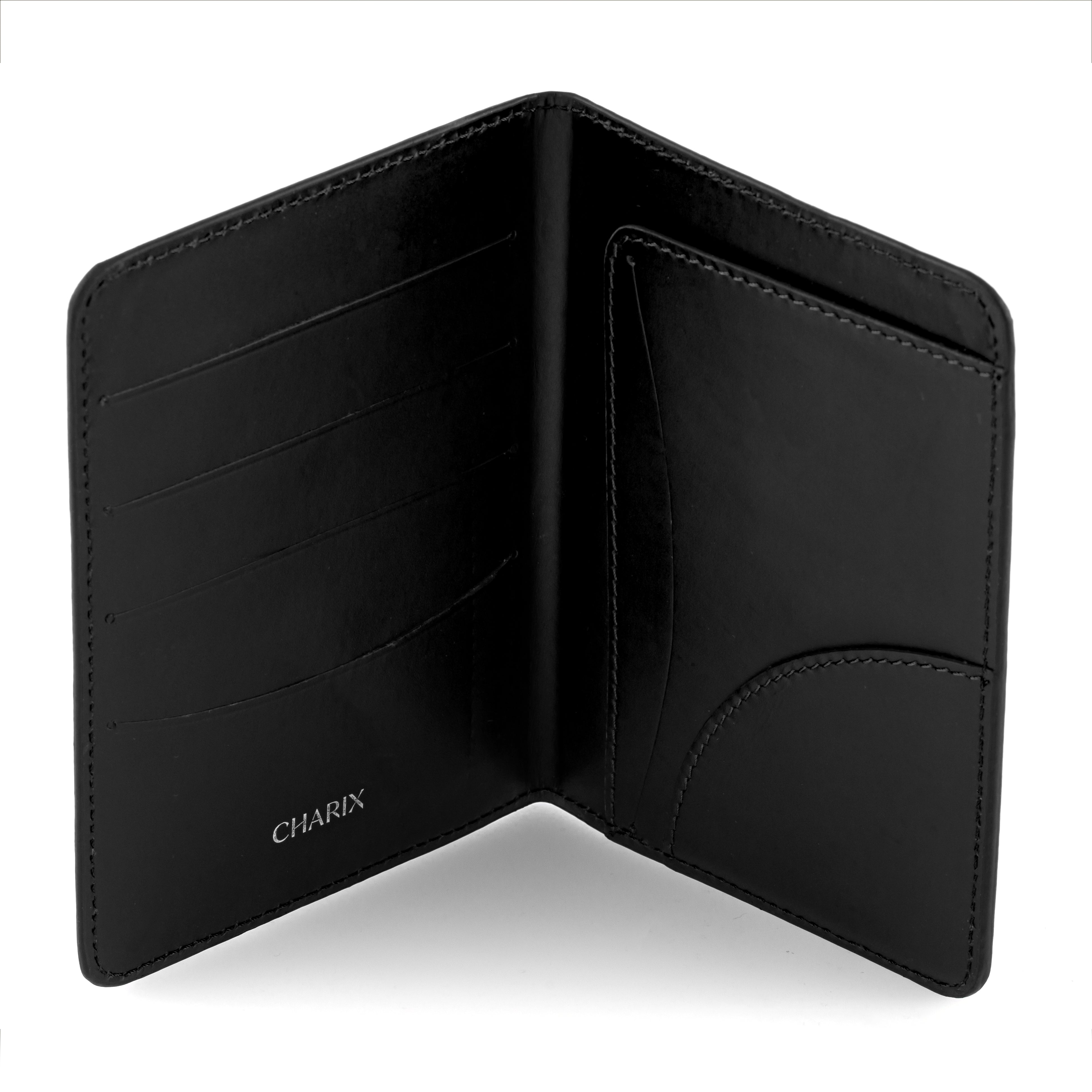 Black Passport Holder - Charix Shoes