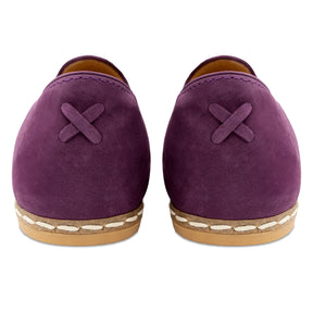 Purple Suede Slip On Shoes - Charix Shoes