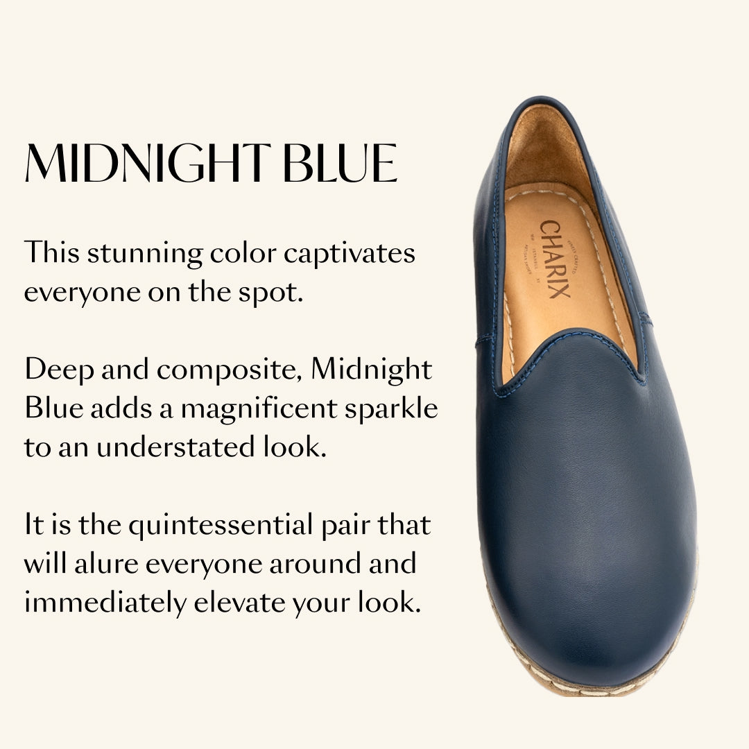 Midnight Blue Slip-On - Charix Shoes