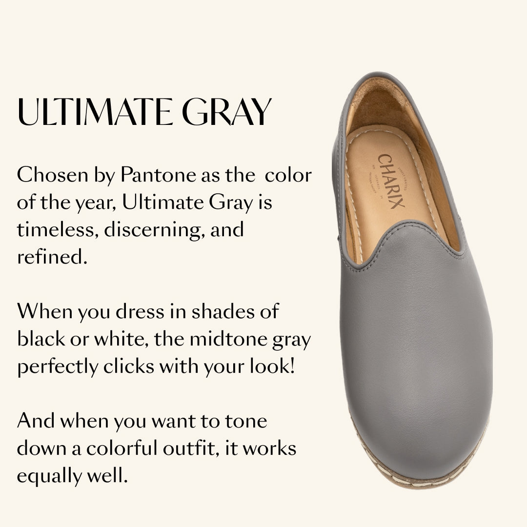 Ultimate Gray Slip-On - Charix Shoes