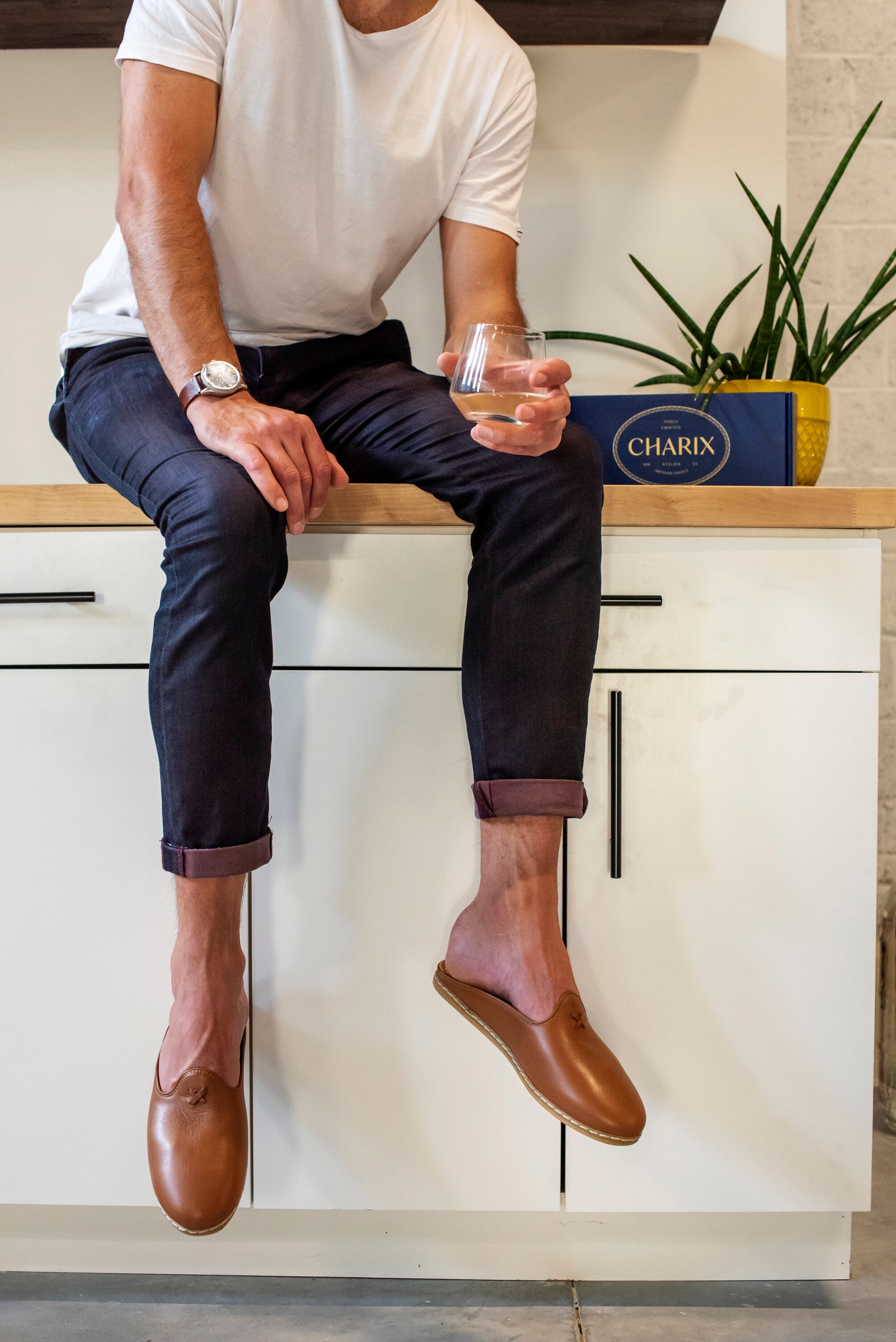 Camel Mules - Men's - Charix Shoes