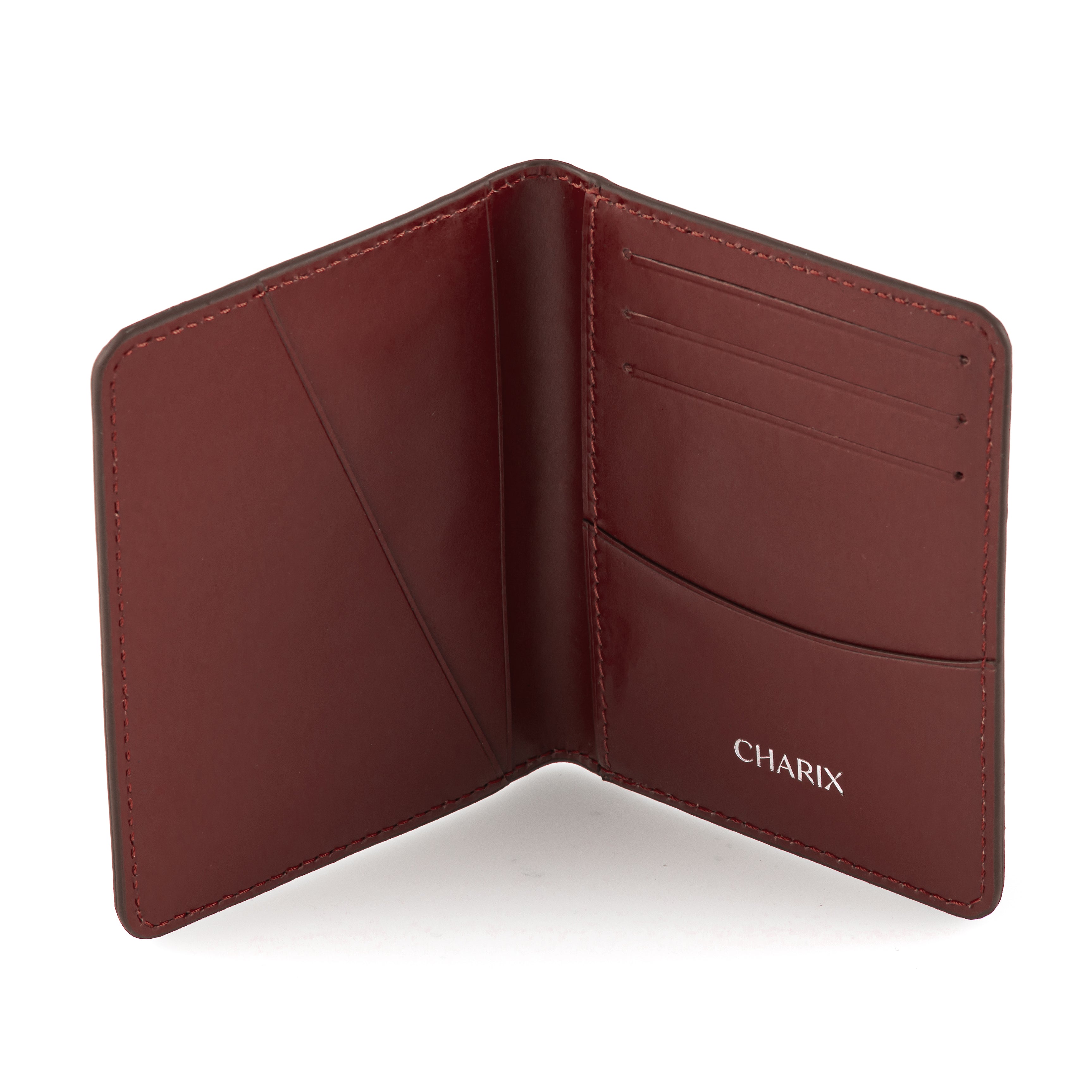 Bordeaux Bifold Minimalist Wallet - Charix Shoes