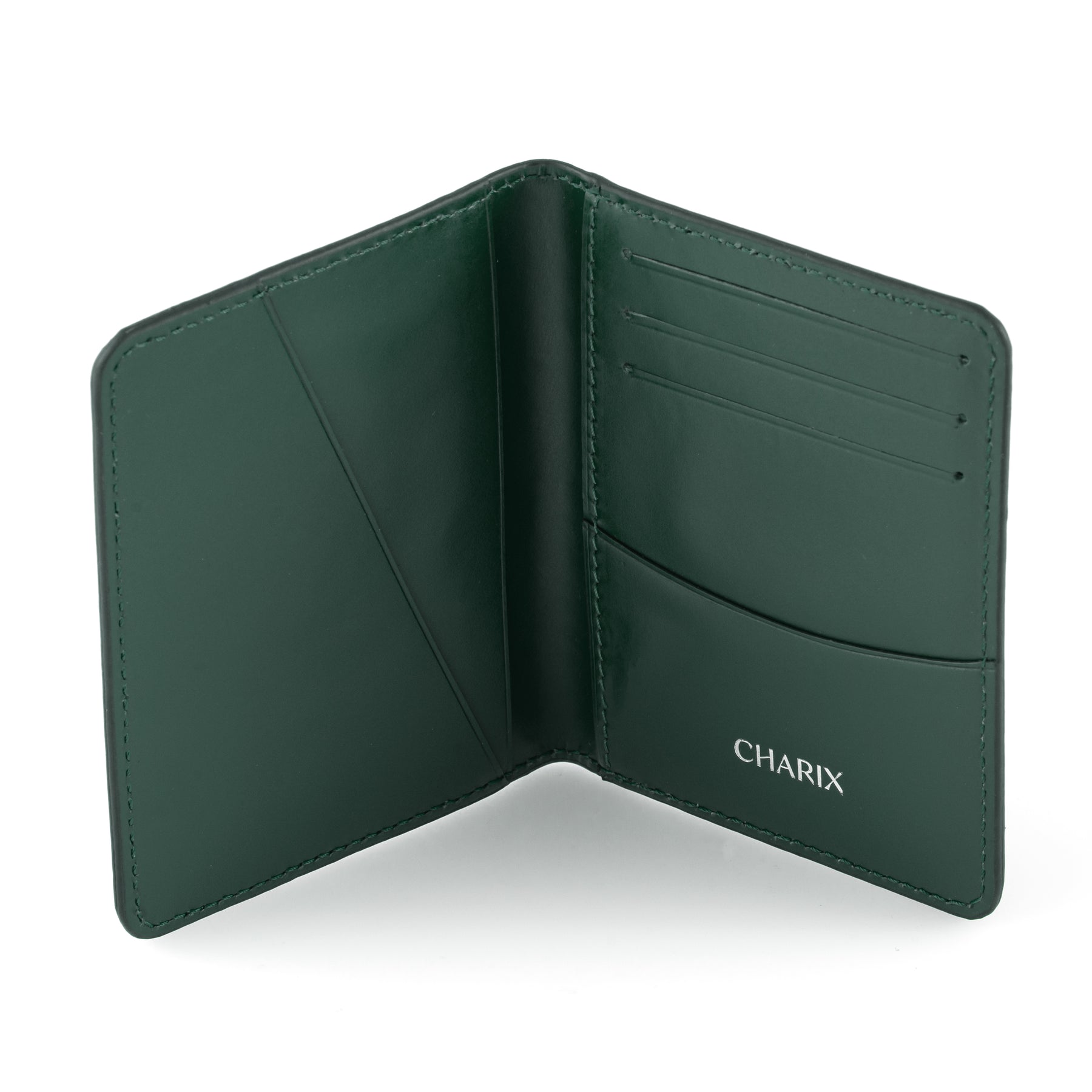 Hunter Green Bifold Minimalist Wallet - Charix Shoes