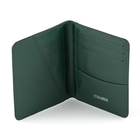 Hunter Green Bifold Minimalist Wallet - Charix Shoes