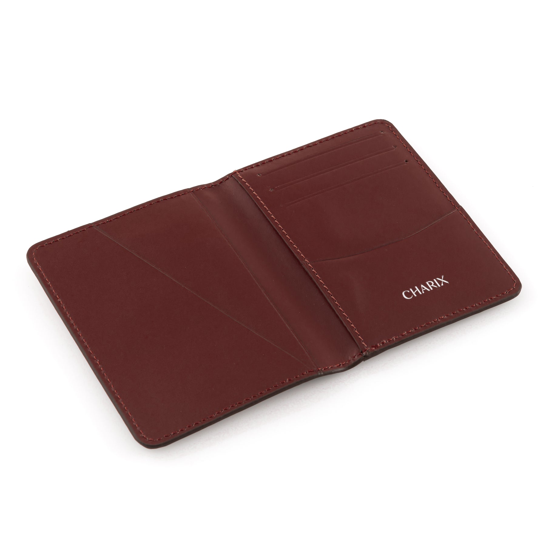 Bordeaux Bifold Minimalist Wallet - Charix Shoes