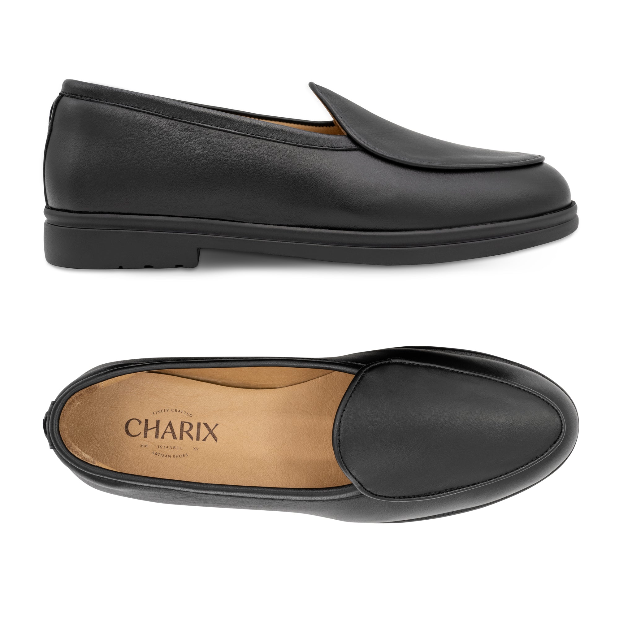 Black Loafers - Charix Shoes