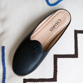 Black Mule Shoes - Charix Shoes