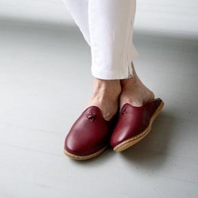 Bordeaux Mule Shoes - Charix Shoes