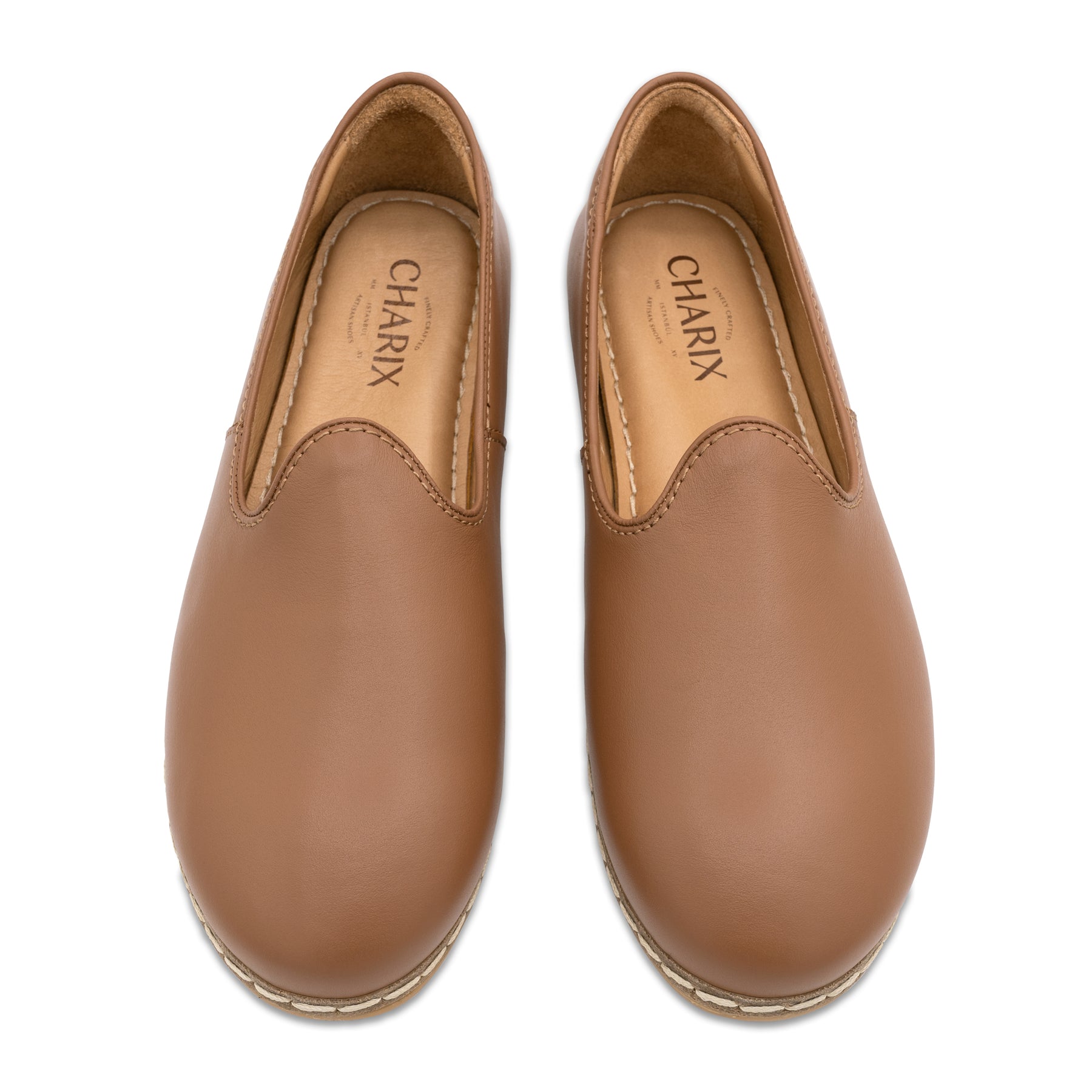 Camel Slip On Shoes - Charix Shoes