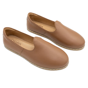 Camel Slip On Shoes - Charix Shoes