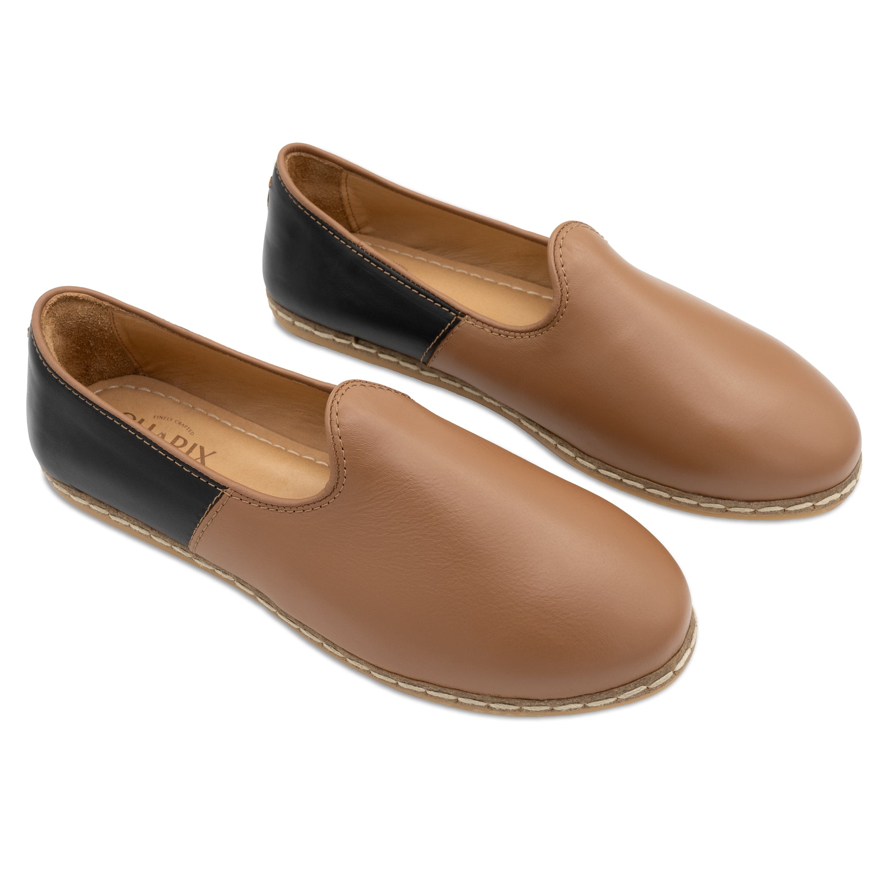 Camel Black Slip On Shoes - Charix Shoes