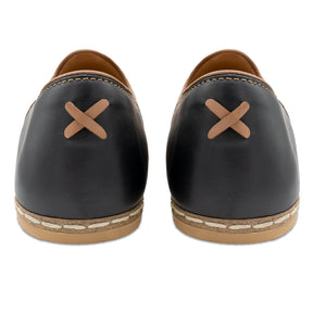 Camel Black Slip Ons for Men - Charix Shoes