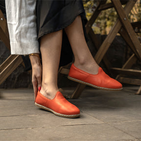 Orange Slip-On - Charix Shoes