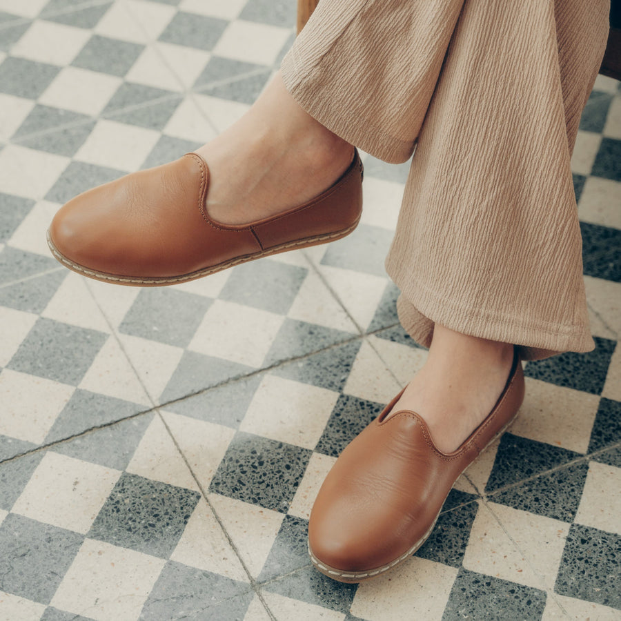 Brandi Camel Platform Shearling Slip-On