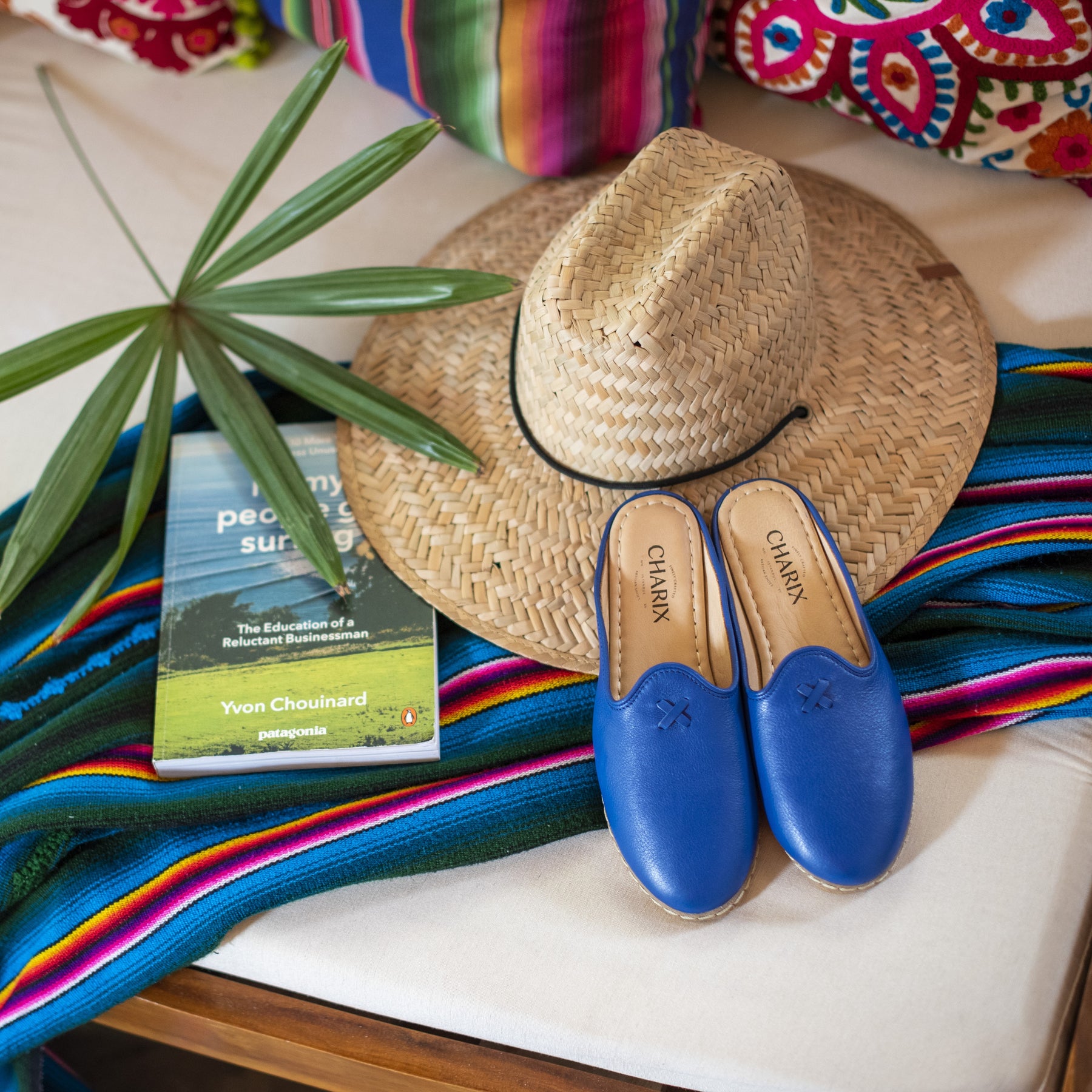 Cobalt Blue Mule Shoes - Charix Shoes
