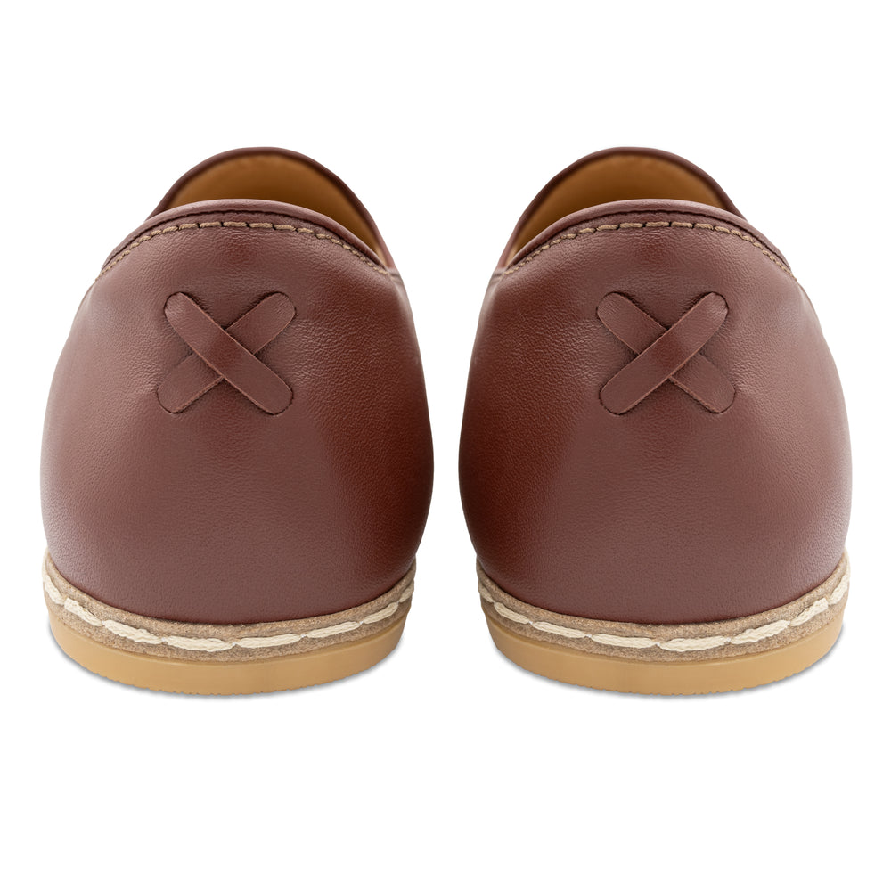 cognac slip on shoes