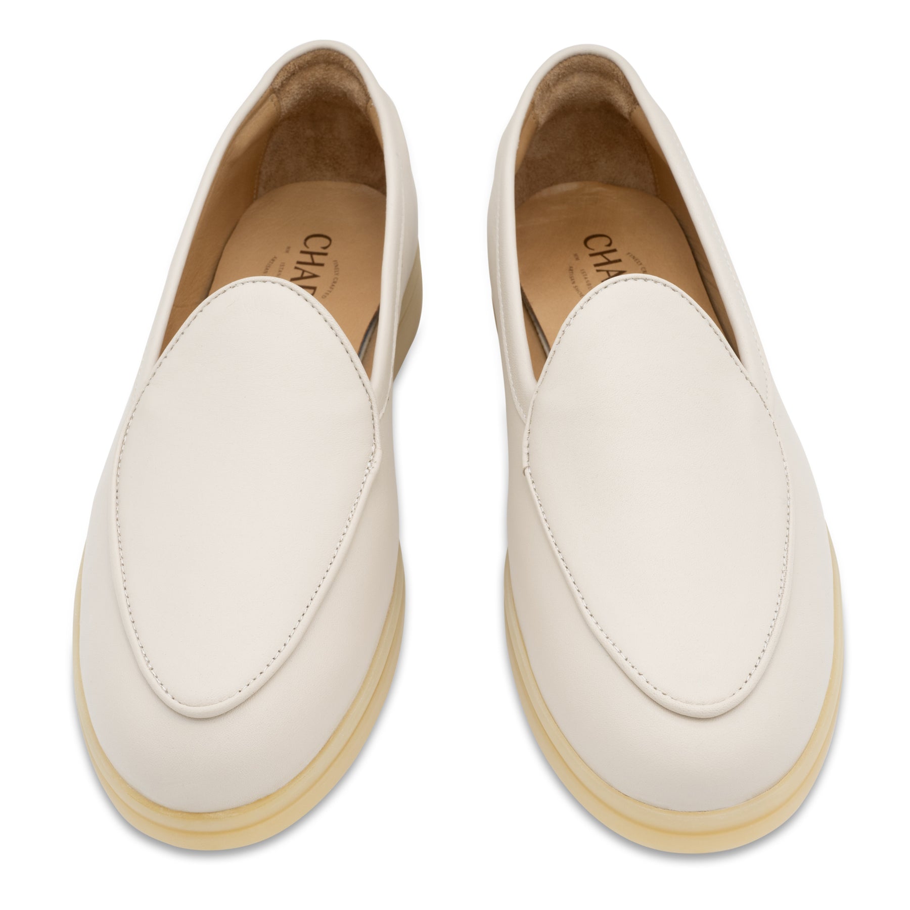 Cream Loafers for Women Charix
