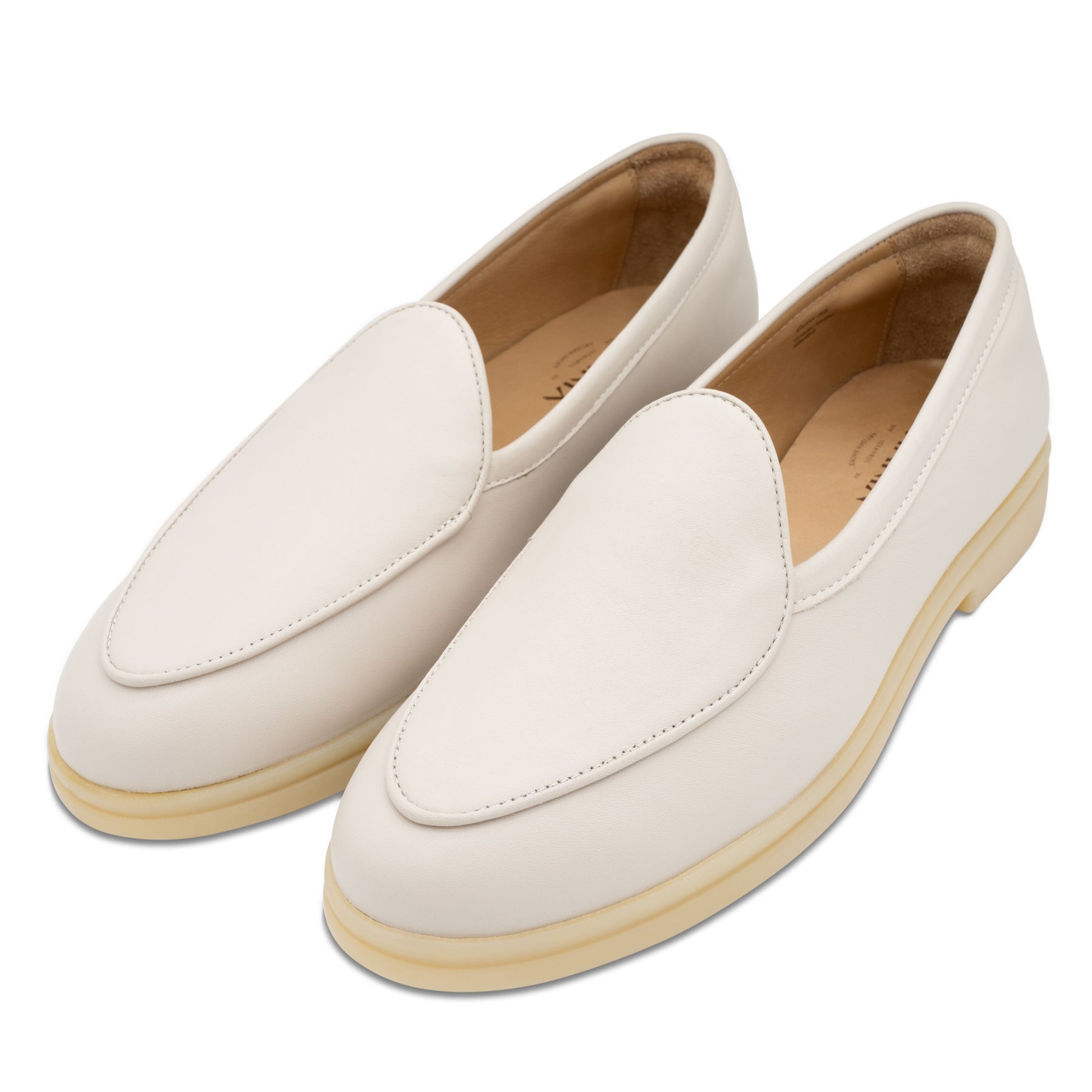 Cream Loafers - Charix Shoes