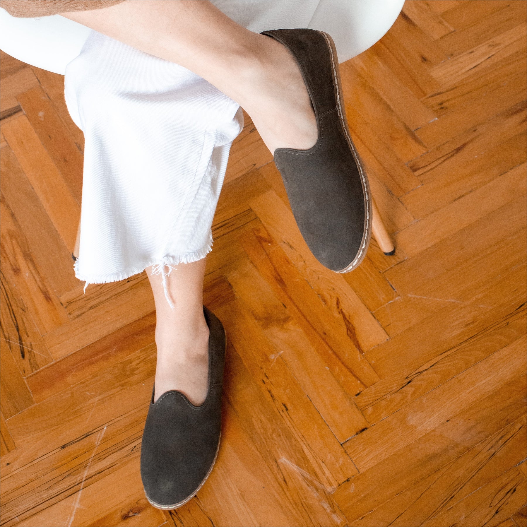 Graphite Nubuck Slip-On - Charix Shoes
