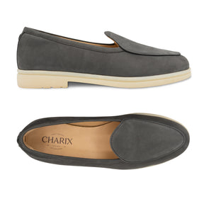 Graphite Loafers - Charix Shoes