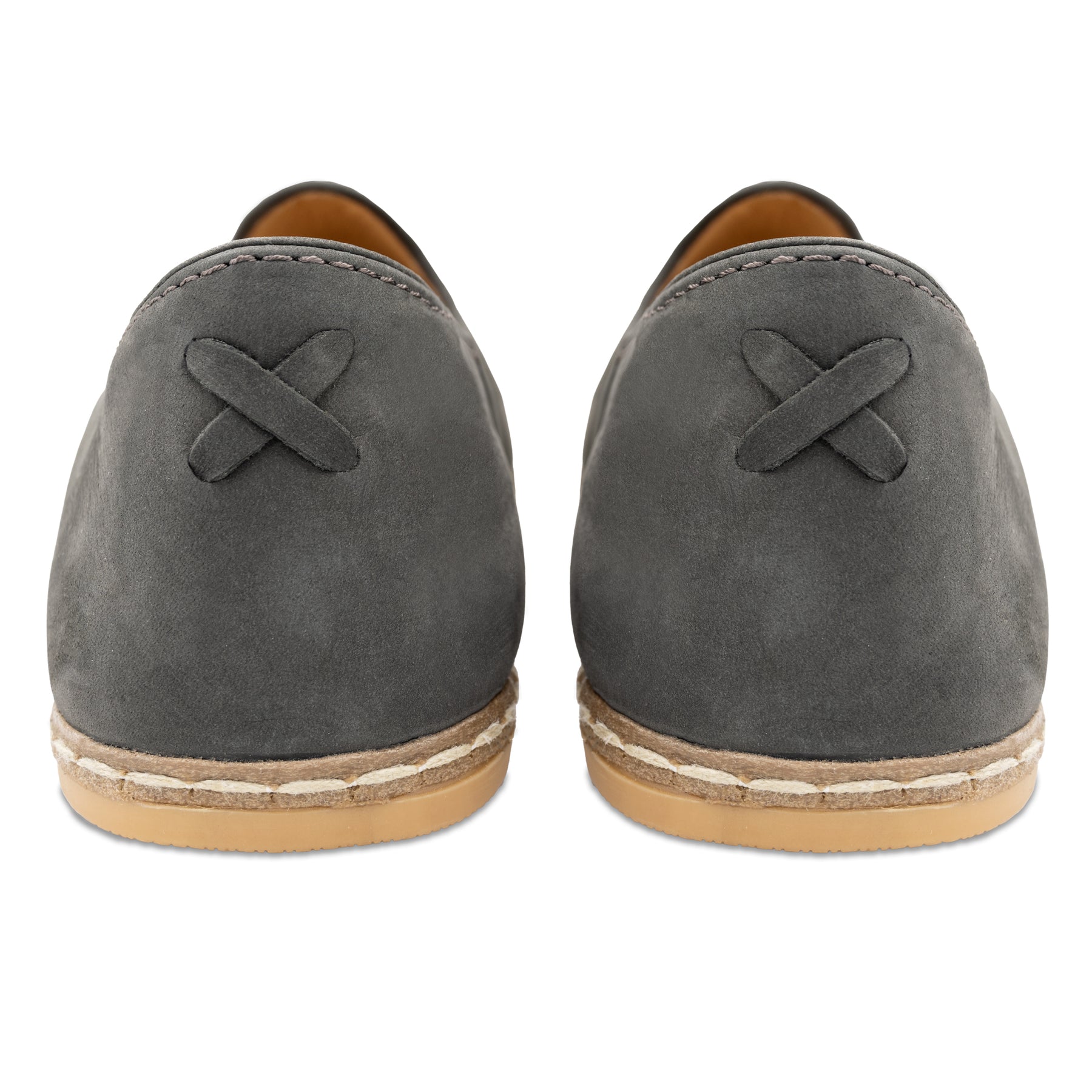 Graphite Suede Slip Ons for Men - Charix Shoes