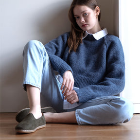 Graphite Nubuck Slip-On - Charix Shoes