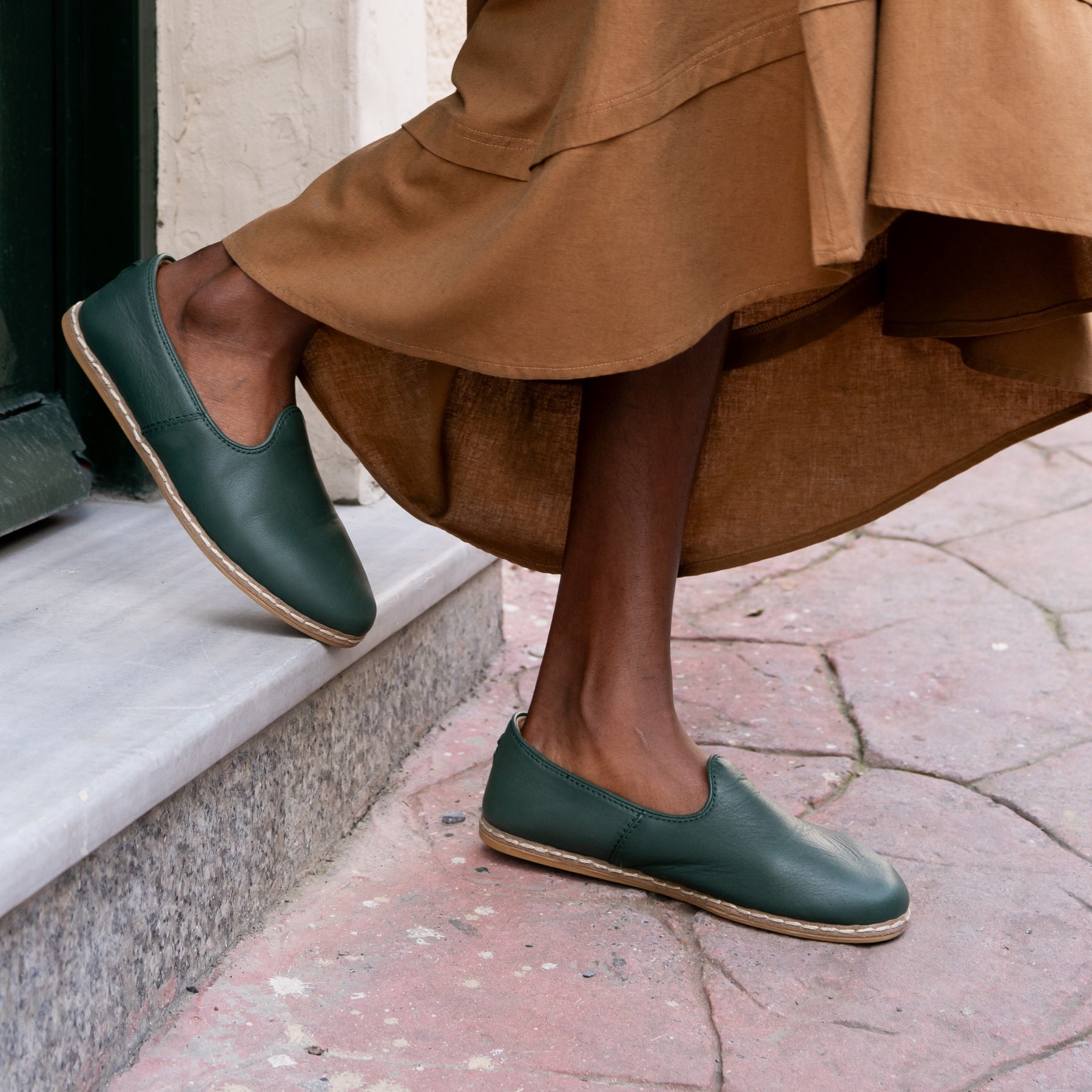 Hunter Green Slip-On - Charix Shoes