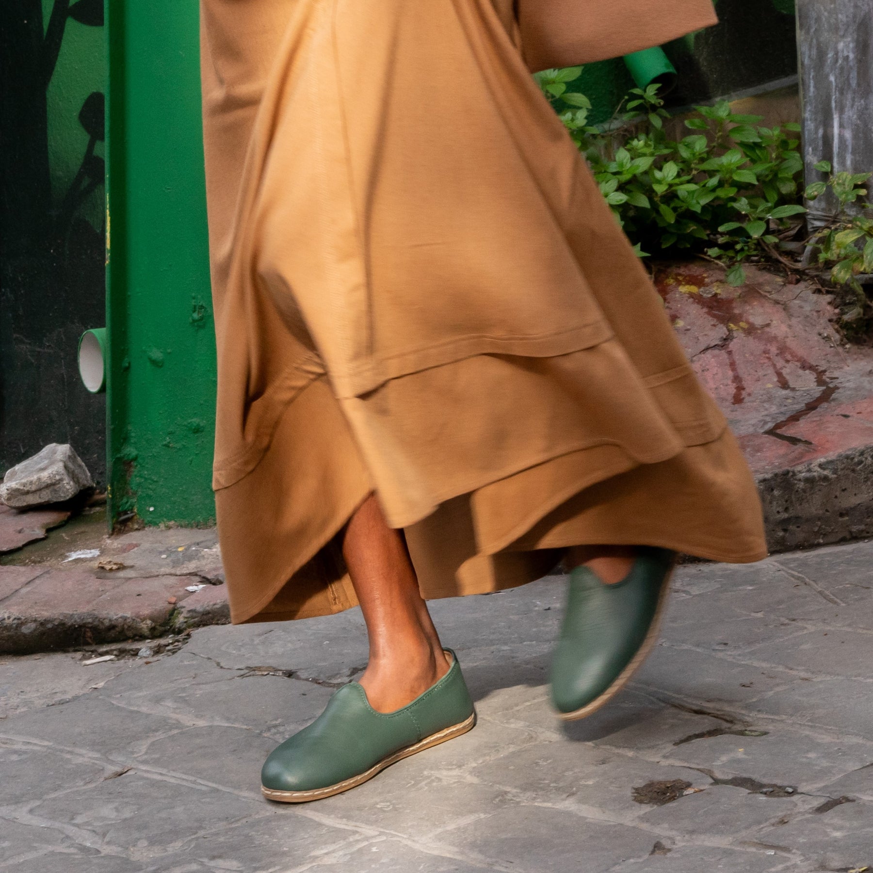 Hunter Green Slip-On - Charix Shoes