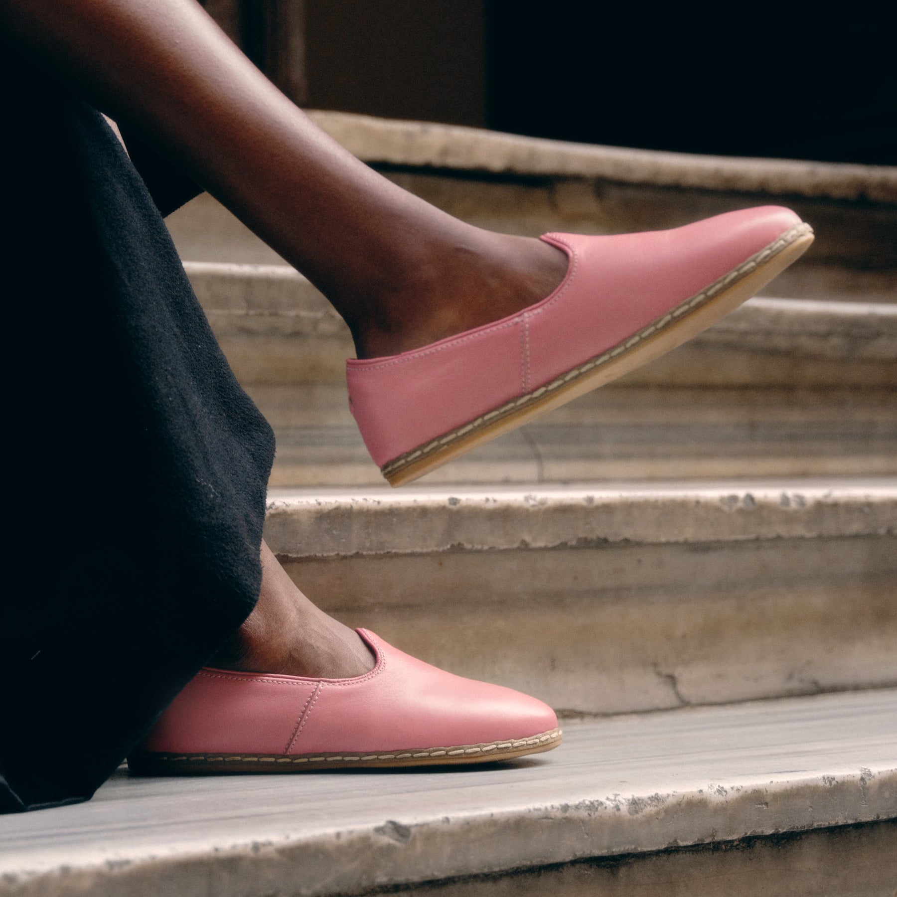 Vintage Pink Slip-On - Charix Shoes