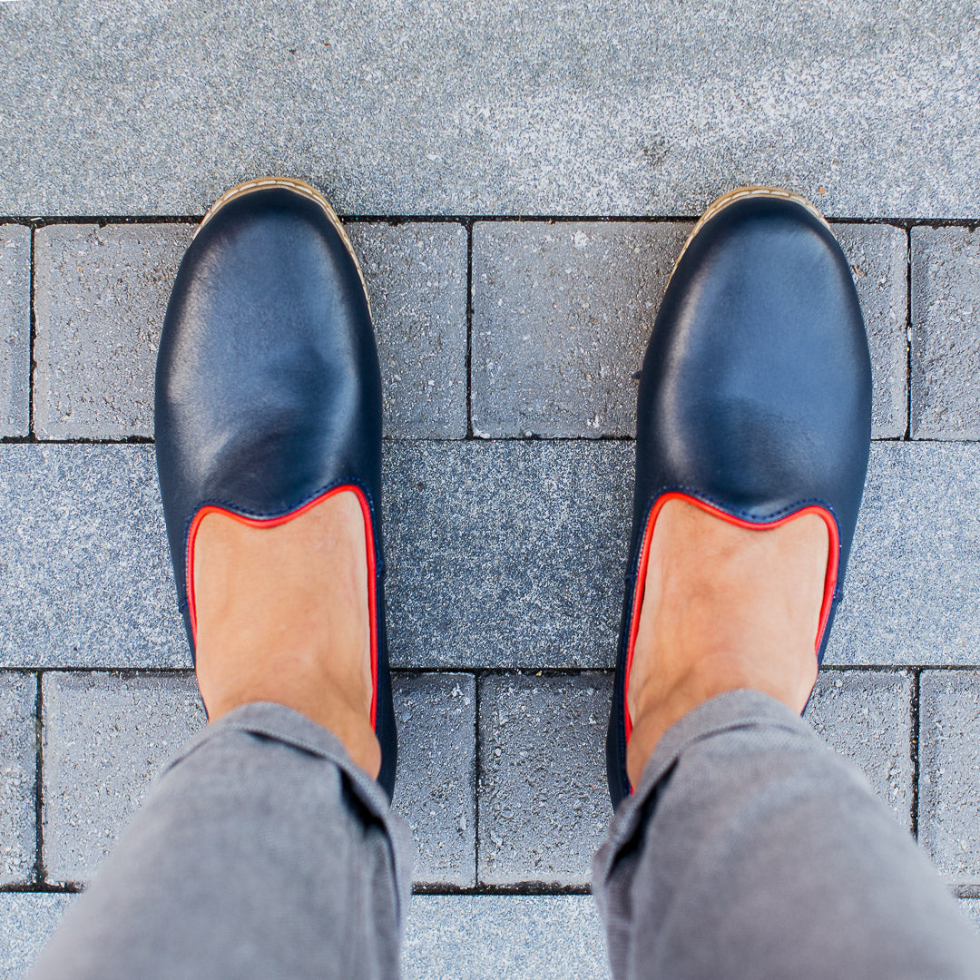 Dark Navy Slip Ons for Men - Charix Shoes