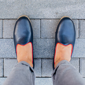 Dark Navy Slip Ons for Men - Charix Shoes