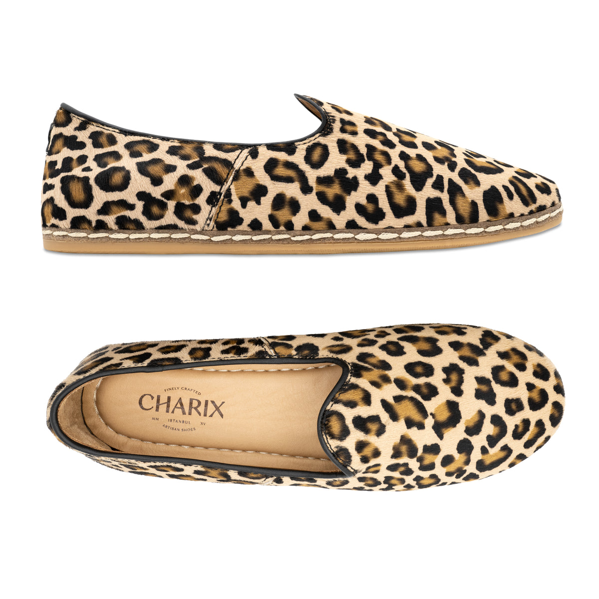Leopard slip on shoes top