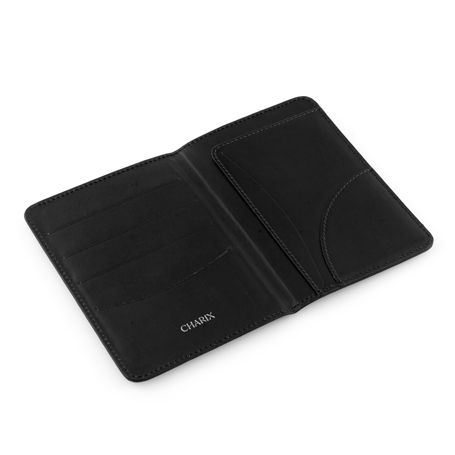 Black Passport Holder - Charix Shoes