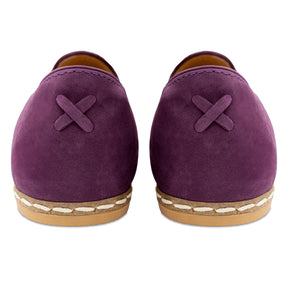 Purple Suede Slip Ons for Men - Charix Shoes