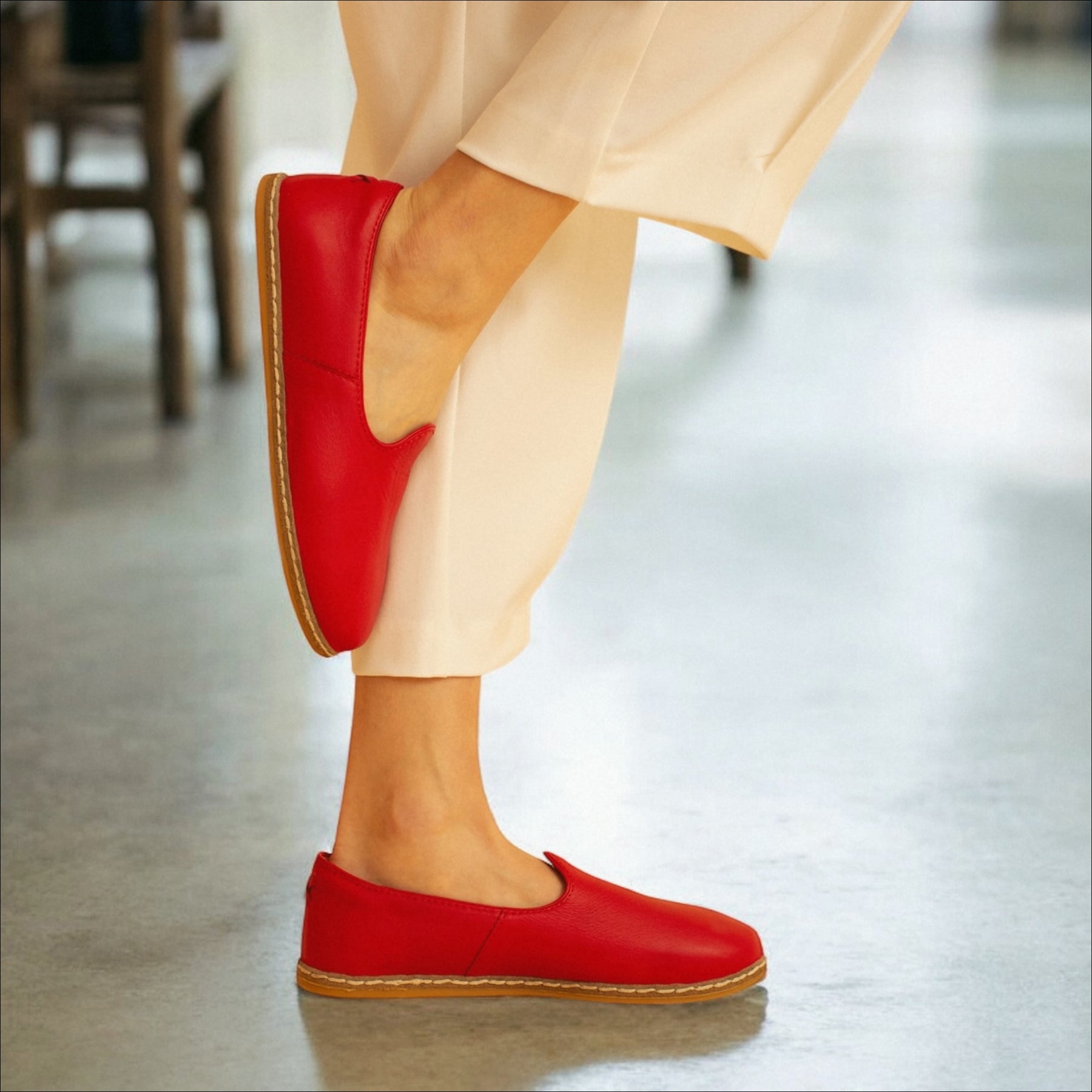 Red Slip-On - Charix Shoes