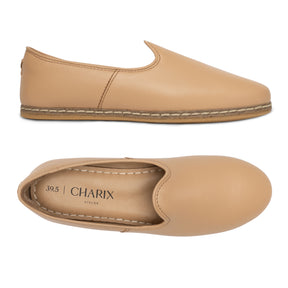 Tan Slip Ons for Men - Charix Shoes