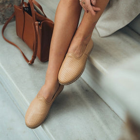 Woven Tan Slip-On - Charix Shoes