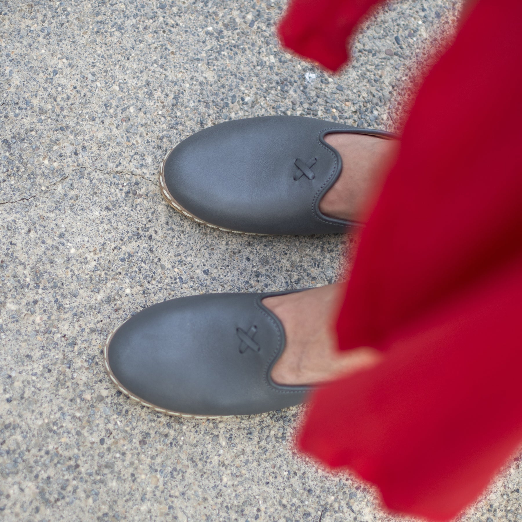 Ultimate Gray Mule Shoes - Charix Shoes